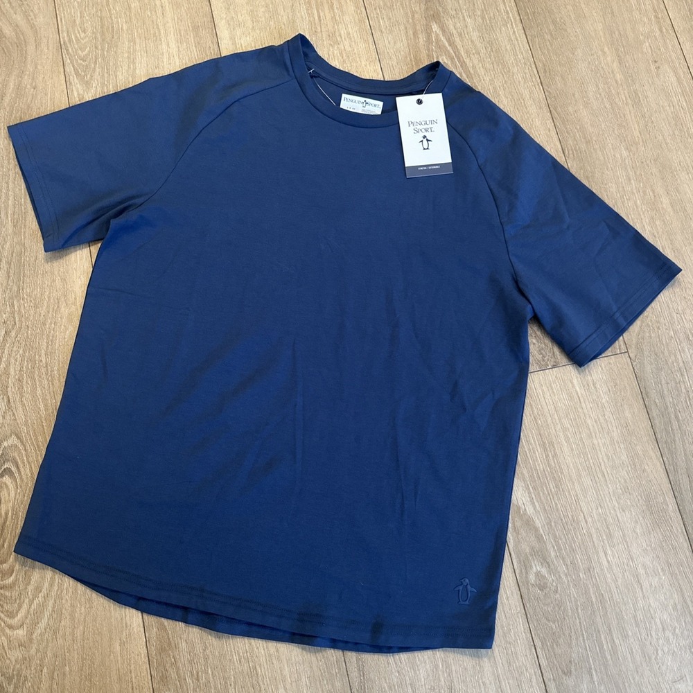 Penguin‎ Sport Men's Performance Tee Stretch Blue Size Small NEW